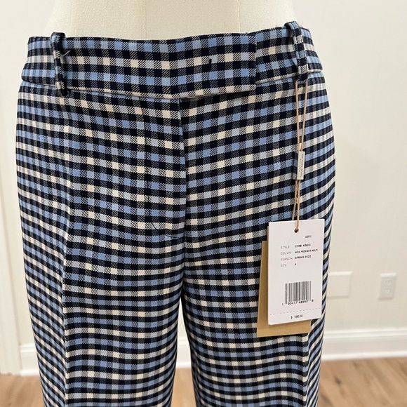 Michael  Kors  Collection Women's  Blue White Check Plaid Pants Size 4 - Picture 16 of 17